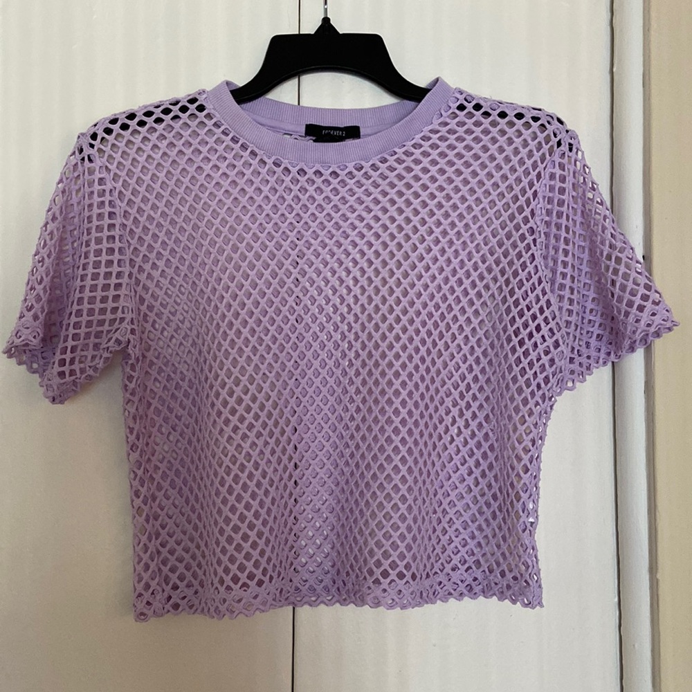 Forever 21 Fishnet Crop Top